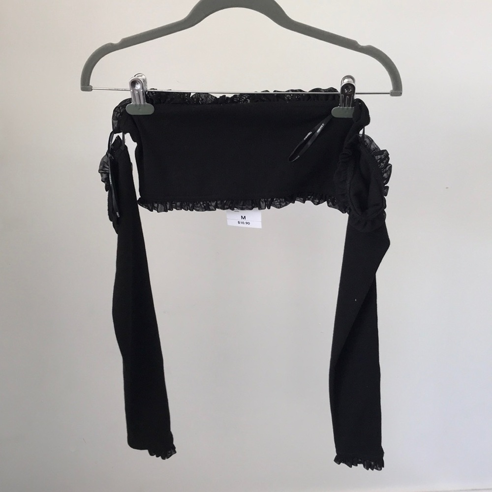 NWT F21 Bardot off the shoulder tube top - ribbed